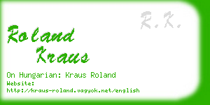 roland kraus business card